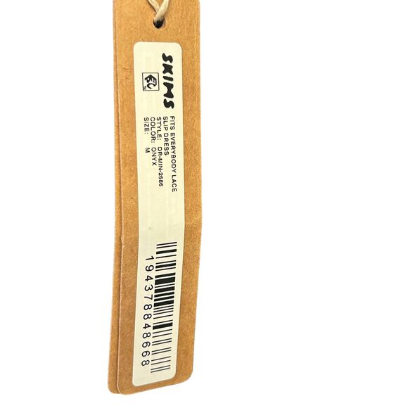 NWT SKIMS FITS EVERYBODY CORDED LACE SLIP DRESS IN ONYX Medium - Picture 7 of 7